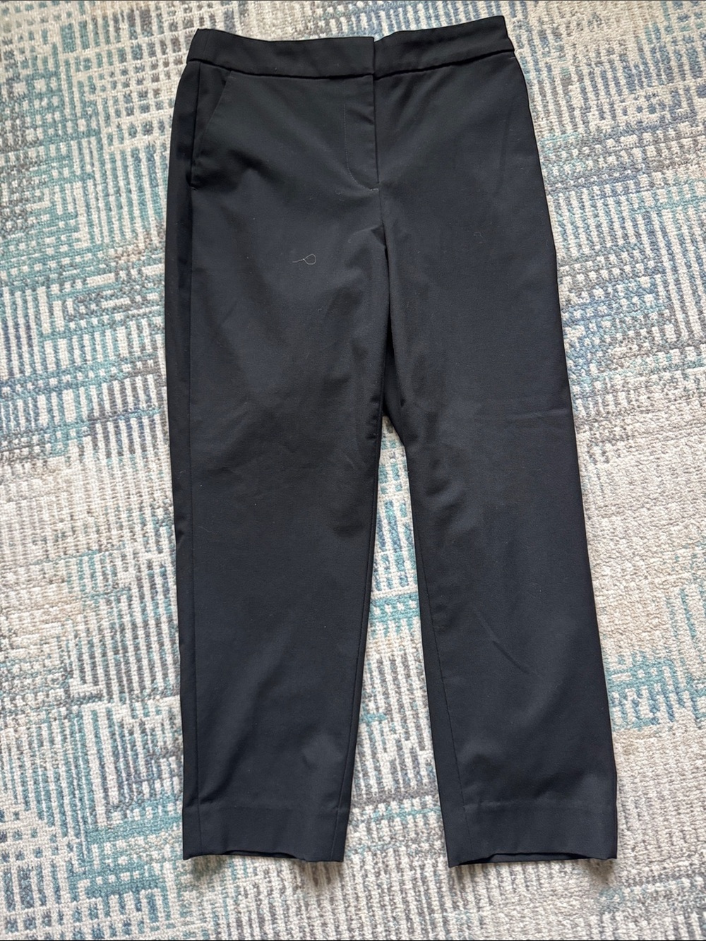 J. Crew Black Straight-Leg Trousers